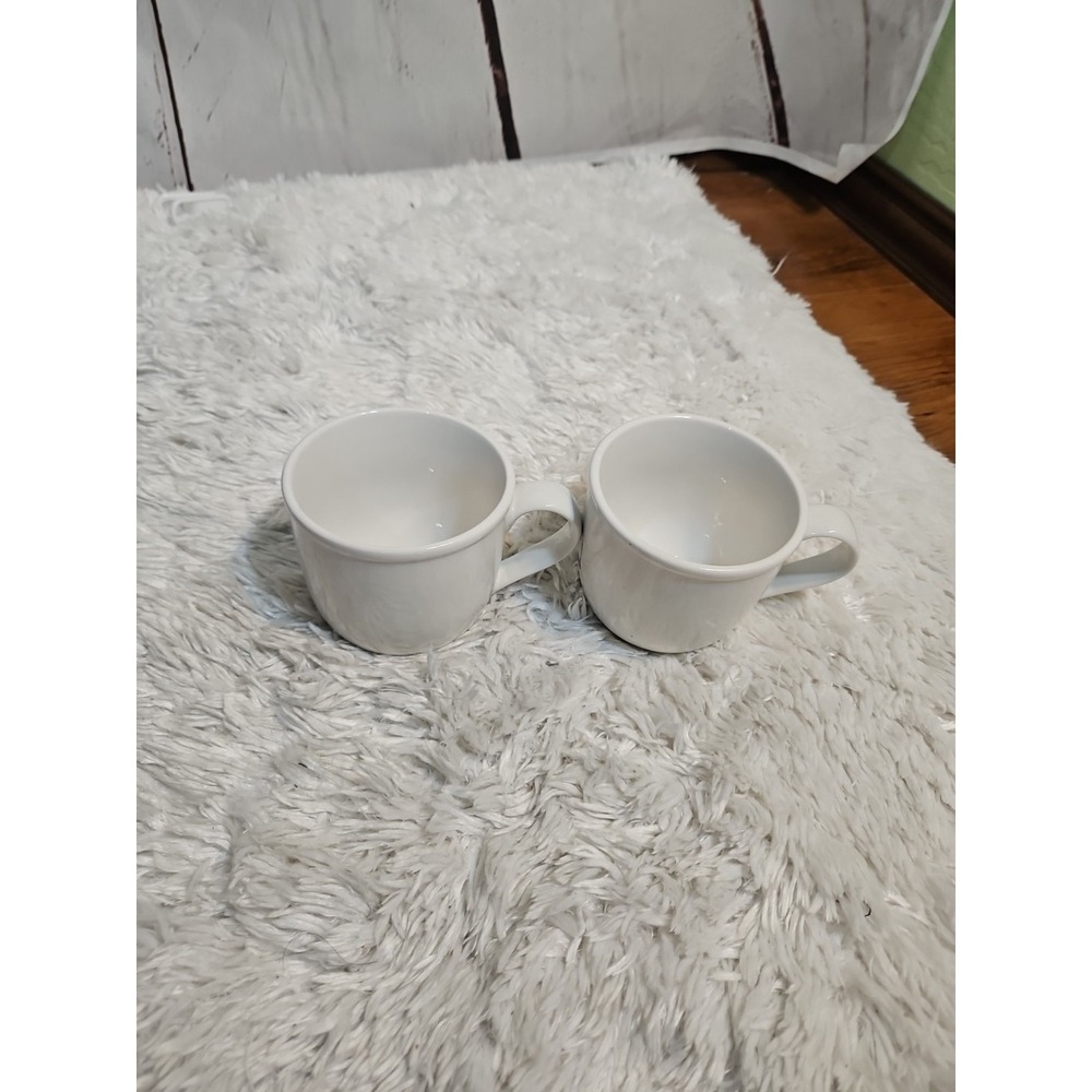 Crate & Barrel Porcelain SET OF TWO mugs‎